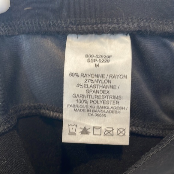 Smart Set Leggings, faux leather front, size M - Picture 4 of 6